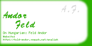 andor feld business card